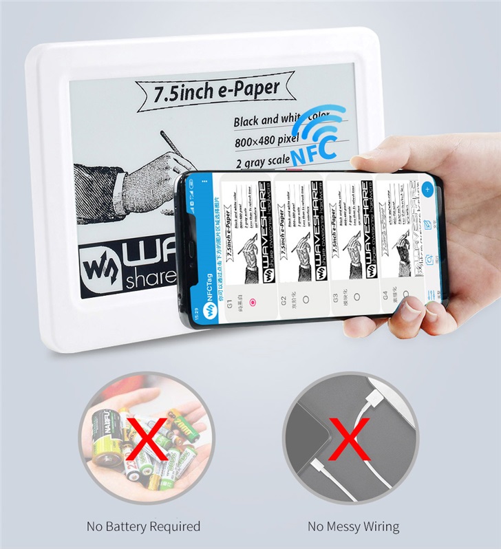 明申智能卡/RFID 不带电池的E-Ink电子墨水屏问世：全靠NFC驱动